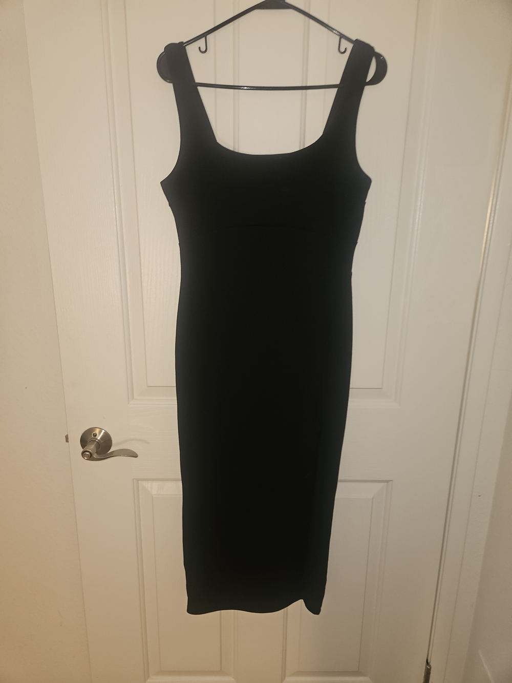 Fashion Nova Black Scoop Neck Midi Dress
